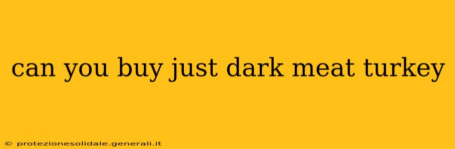 can you buy just dark meat turkey