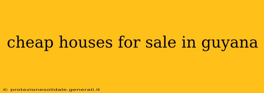 cheap houses for sale in guyana