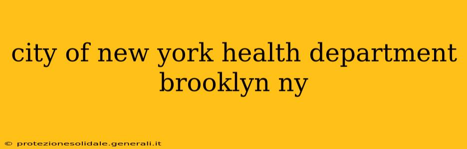 city of new york health department brooklyn ny