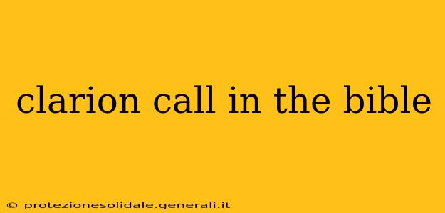 clarion call in the bible