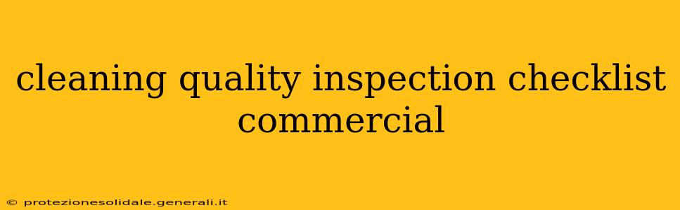 cleaning quality inspection checklist commercial