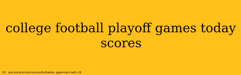 college football playoff games today scores