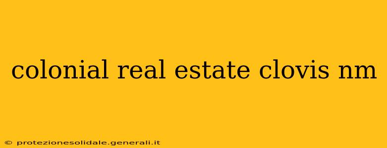 colonial real estate clovis nm