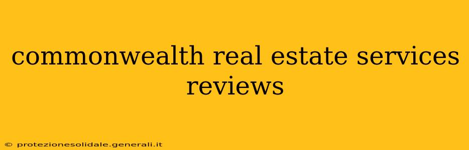 commonwealth real estate services reviews