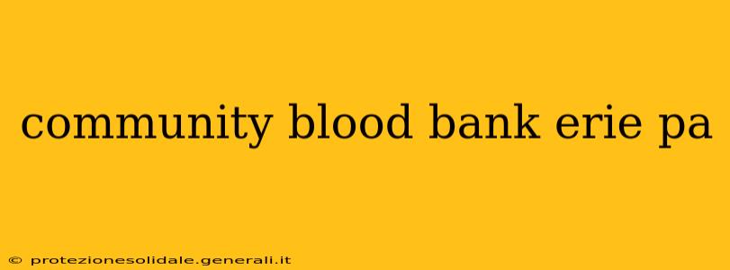 community blood bank erie pa
