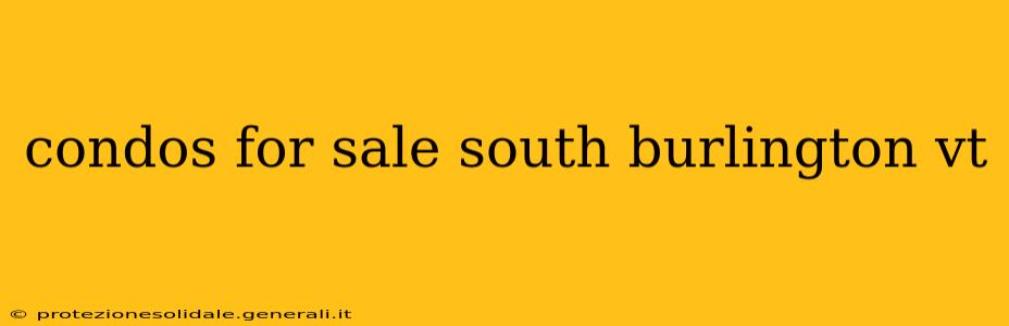 condos for sale south burlington vt