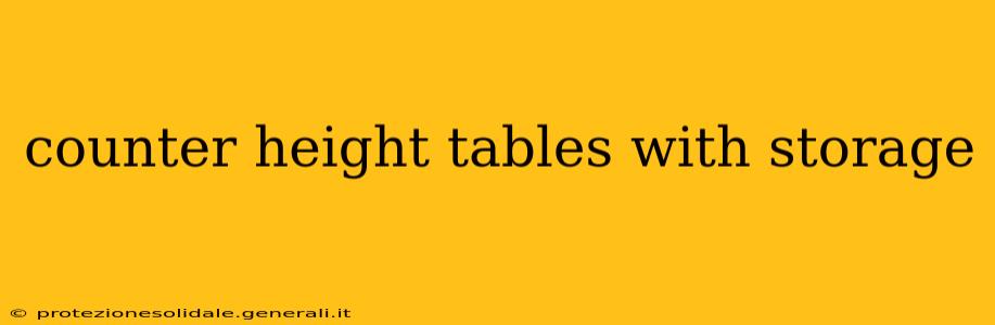 counter height tables with storage