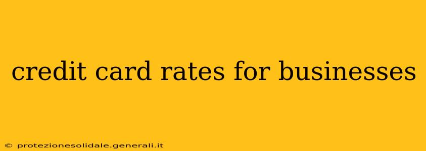 credit card rates for businesses