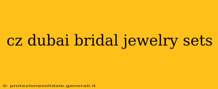 cz dubai bridal jewelry sets