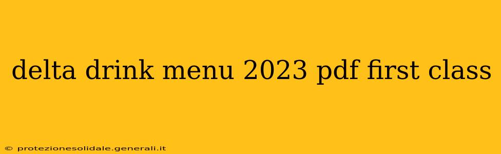 delta drink menu 2023 pdf first class