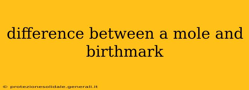 difference between a mole and birthmark