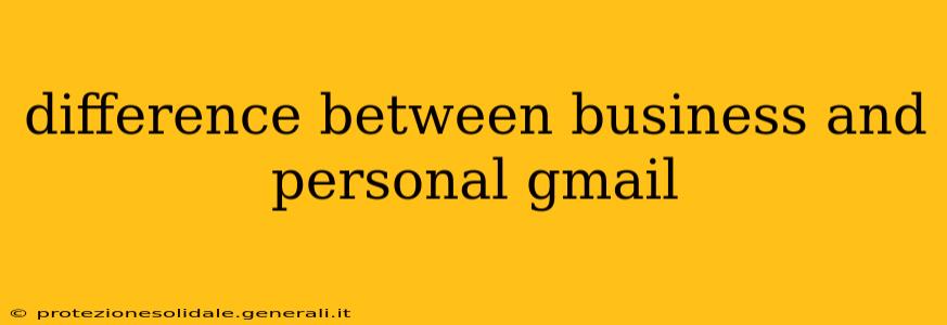 difference between business and personal gmail