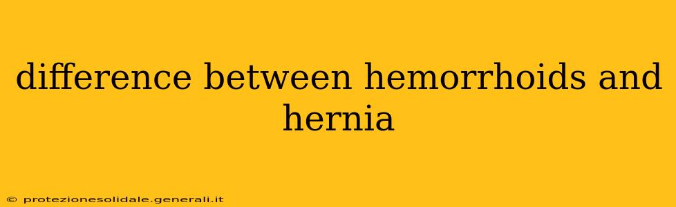 difference between hemorrhoids and hernia