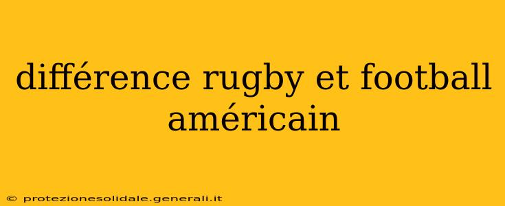 différence rugby et football américain