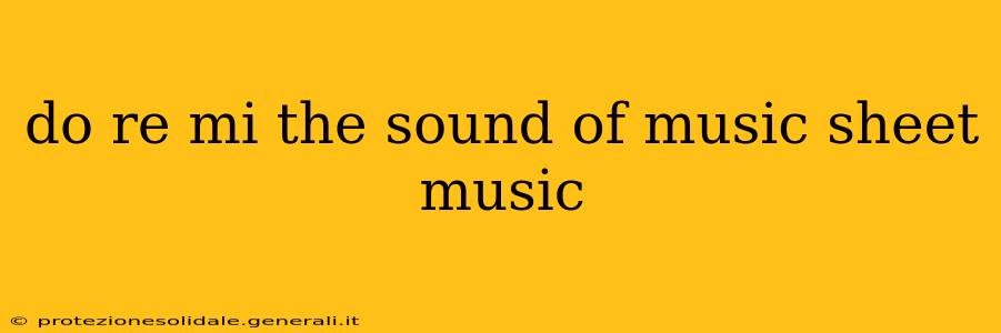 do re mi the sound of music sheet music
