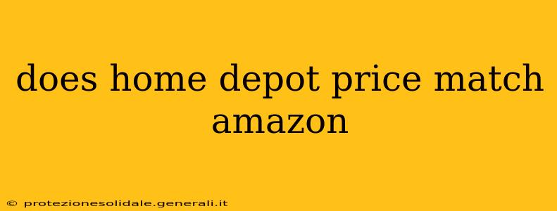 does home depot price match amazon