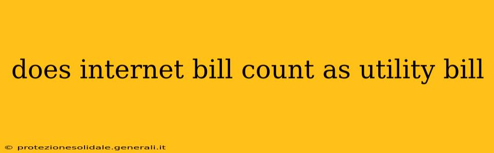 does internet bill count as utility bill