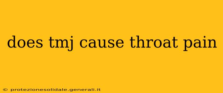 does tmj cause throat pain