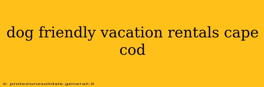 dog friendly vacation rentals cape cod