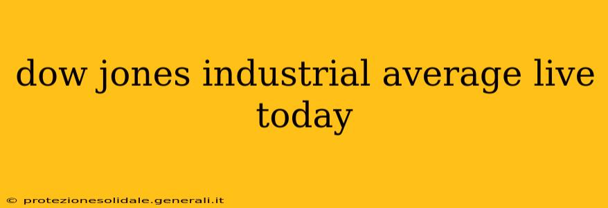 dow jones industrial average live today