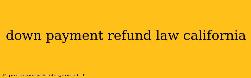 down payment refund law california