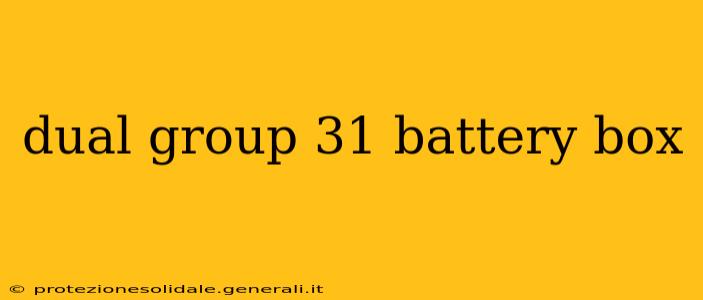 dual group 31 battery box