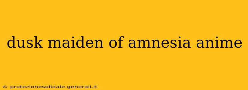 dusk maiden of amnesia anime