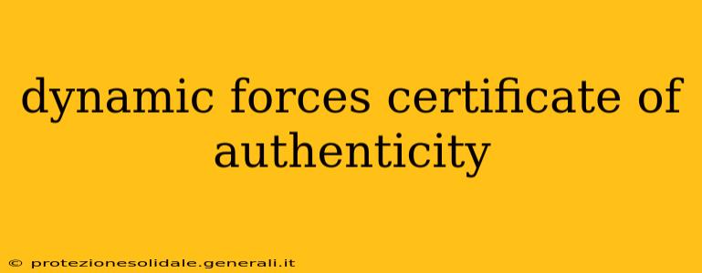 dynamic forces certificate of authenticity