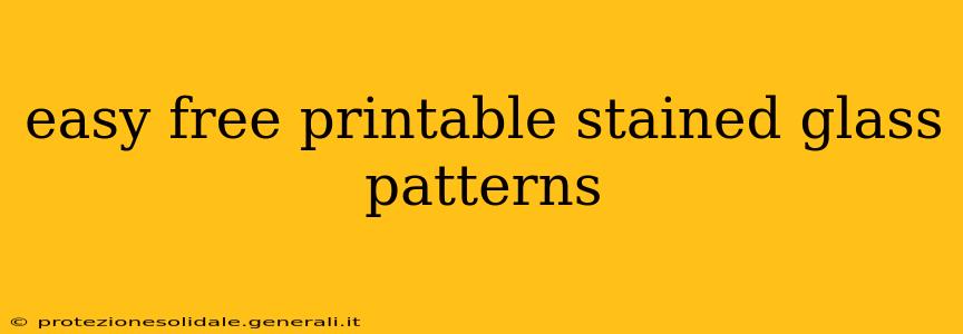 easy free printable stained glass patterns
