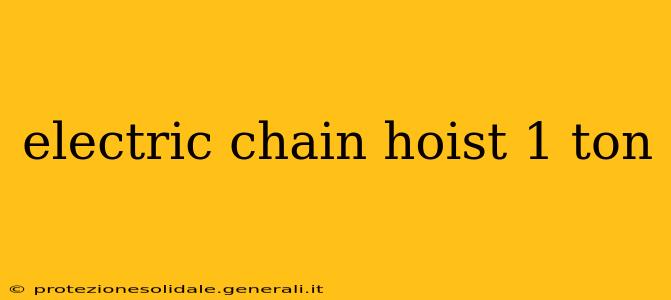 electric chain hoist 1 ton
