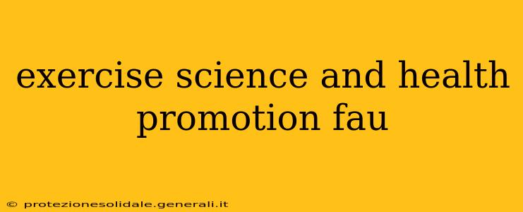 exercise science and health promotion fau