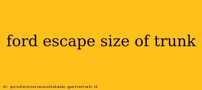 ford escape size of trunk