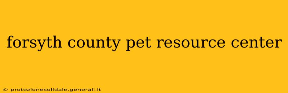 forsyth county pet resource center