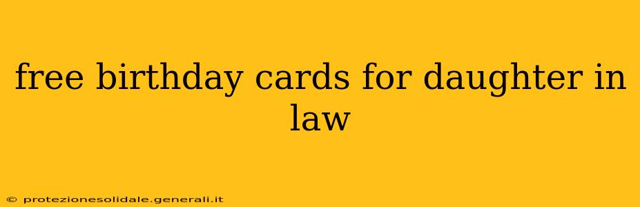 free birthday cards for daughter in law