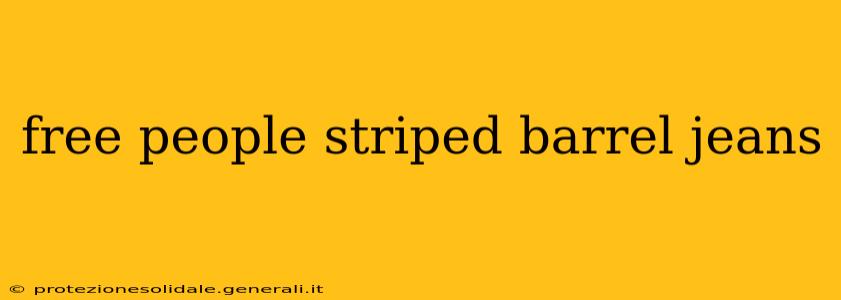 free people striped barrel jeans