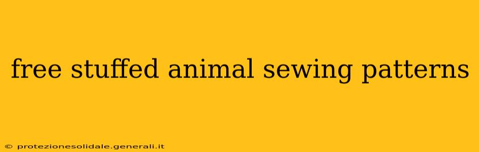free stuffed animal sewing patterns
