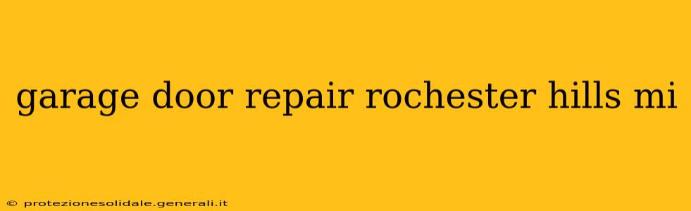 garage door repair rochester hills mi