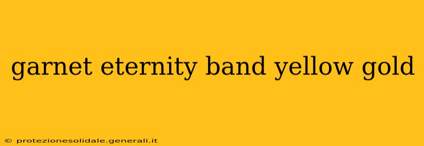 garnet eternity band yellow gold