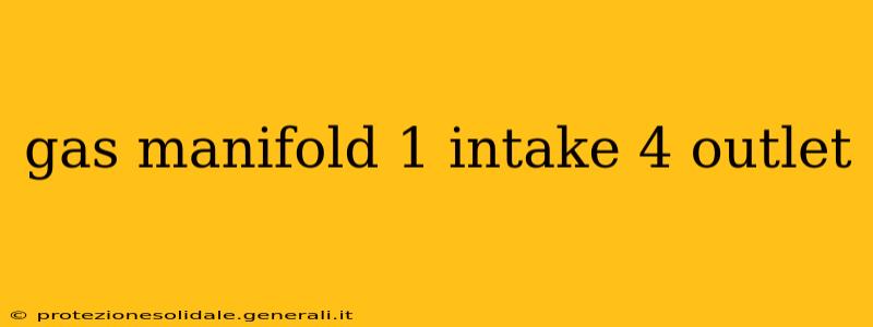gas manifold 1 intake 4 outlet