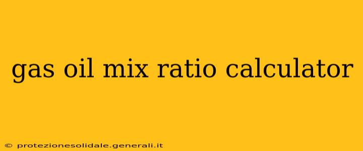 gas oil mix ratio calculator