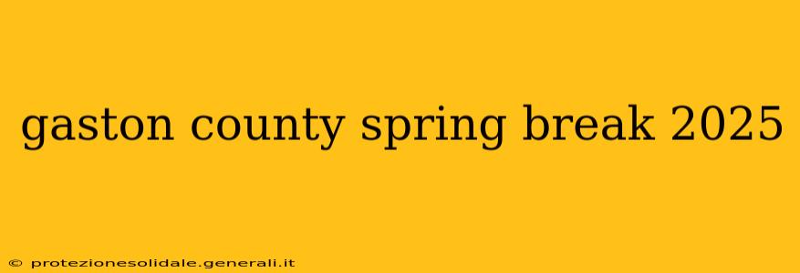 gaston county spring break 2025