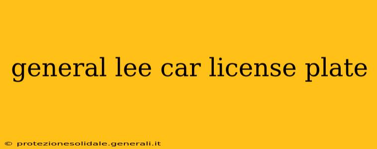 general lee car license plate