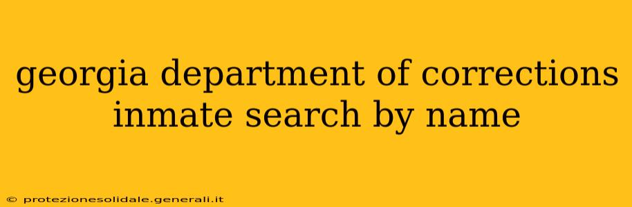 georgia department of corrections inmate search by name