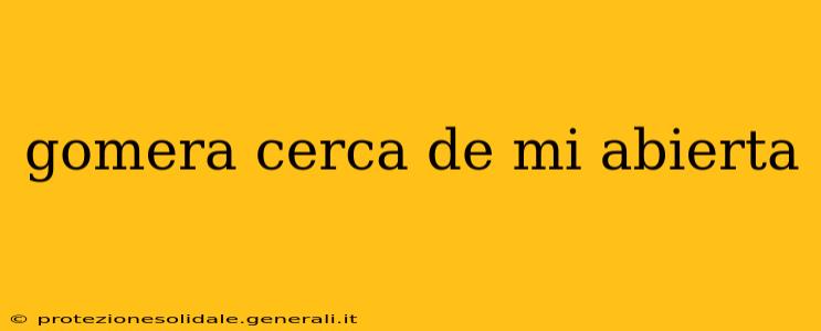 gomera cerca de mi abierta