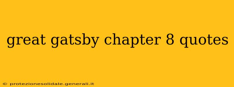 great gatsby chapter 8 quotes