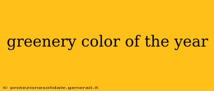 greenery color of the year
