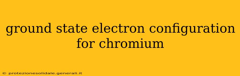 ground state electron configuration for chromium