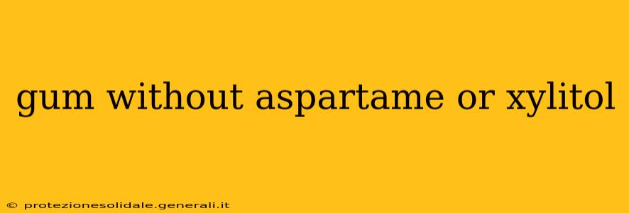 gum without aspartame or xylitol