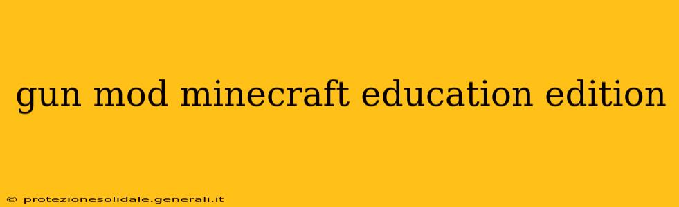 gun mod minecraft education edition