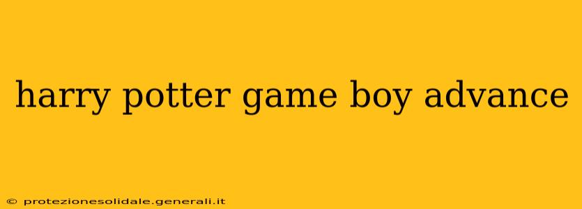 harry potter game boy advance